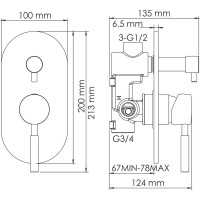 Смеситель для ванны и душа WasserKRAFT Main 4141