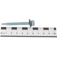 Кровельный саморез Качественный КРЕПЕЖ цинк, 6.3х60 мм, 55 шт 0500201 КЧ