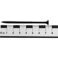 Саморез Качественный КРЕПЕЖ 4.2x76 мм, потай, частая резьба, оксид, 130 шт 0300409 КЧ