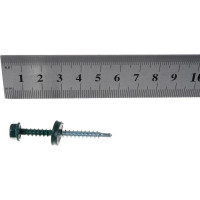 Кровельный саморез Качественный КРЕПЕЖ зеленый мох RAL 6005, 4.8х51 мм, 95 шт 0500109 КЧ