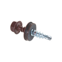 Кровельный саморез Качественный КРЕПЕЖ красная окись RAL 3009, 4.8х29 мм, 200 шт 1000259 КЧ