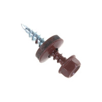 Кровельный саморез Качественный КРЕПЕЖ красная окись RAL 3009, 4.8х29 мм, 200 шт 1000259 КЧ