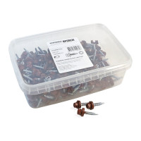 Кровельный саморез Качественный КРЕПЕЖ красная окись RAL 3009, 4.8х29 мм, 200 шт 1000259 КЧ