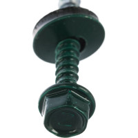 Кровельный саморез Качественный КРЕПЕЖ зеленый мох RAL 6005, 4.8х51 мм, 55 шт 0300109 КЧ