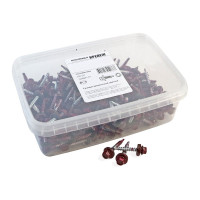 Кровельный саморез Качественный КРЕПЕЖ красное вино RAL 3005, 4.8х35 мм, 200 шт 1000641 КЧ