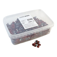 Кровельный саморез Качественный КРЕПЕЖ красно-коричневый RAL 3011, 5.5х19 мм, 200 шт 1000653 КЧ