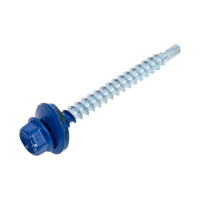 Кровельный саморез Качественный КРЕПЕЖ синий RAL 5005, 4.8х51 мм, 35 шт 0200155 КЧ
