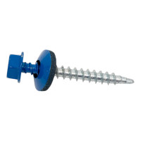 Кровельный саморез Качественный КРЕПЕЖ синий RAL 5005, 4.8х38 мм, 50 шт 0200153 КЧ