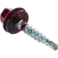 Кровельный саморез Качественный КРЕПЕЖ красное вино RAL 3005, 4.8х29 мм, 200 шт 1000639 КЧ