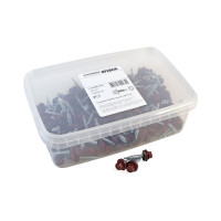 Кровельный саморез Качественный КРЕПЕЖ красное вино RAL 3005, 4.8х29 мм, 200 шт 1000639 КЧ