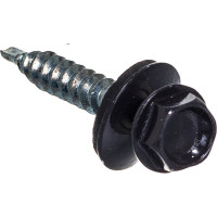 Кровельный саморез Качественный КРЕПЕЖ серый графит RAL 7024, 4.8х35 мм, 200 шт 1000699 КЧ