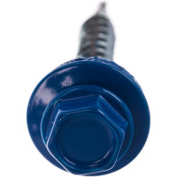 Кровельный саморез Качественный КРЕПЕЖ синий RAL 5005, 4.8х35 мм, 80 шт 0300151 КЧ