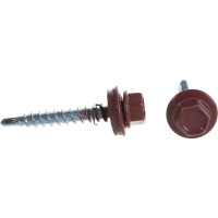 Кровельный саморез крепежная техника красная окись RAL 3009, 4.8х35 мм, 250 шт 420298 БК