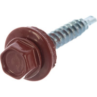 Кровельный саморез крепежная техника красная окись RAL 3009, 4.8х35 мм, 250 шт 420298 БК