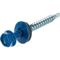 Кровельный саморез крепежная техника синий RAL 5005, 4.8х51 мм, 150 шт 420384 БК