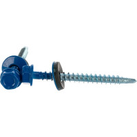 Кровельный саморез крепежная техника синий RAL 5005, 4.8х51 мм, 150 шт 420384 БК