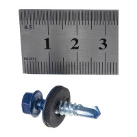 Кровельный саморез Качественный КРЕПЕЖ ультрамарин RAL 5002, 5.5х25 мм, 200 шт 1000741 КЧ