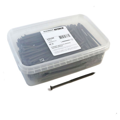 Саморез Качественный крепеж 4.8x102 мм, потай, частая резьба, оксид, 250 шт 1000415 КЧ