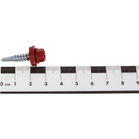 Кровельный саморез Качественный КРЕПЕЖ красно-коричневый RAL 3011, 5.5х25 мм, 200 шт 1000655 КЧ