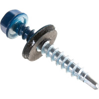 Кровельный саморез Качественный КРЕПЕЖ синий RAL 5005, 4.8х35 мм, 230 шт 1000151 КЧ