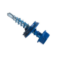 Кровельный саморез Качественный КРЕПЕЖ синий RAL 5005, 4.8х29 мм, 290 шт 1000149 КЧ