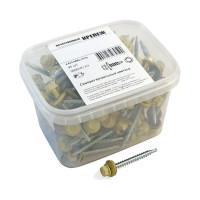 Кровельный саморез Качественный КРЕПЕЖ слоновая кость RAL 1014, 4.8х51 мм, 95 шт 0500161 КЧ