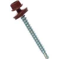 Кровельный саморез крепежная техника красная окись RAL 3009, 4.8х51 мм, 150 шт 420300 БК