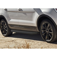 Пороги "Premium-Black" Rival для Ford Explorer V 2010-2019, 193 см, 2 шт., алюминий, A193ALB.1802.1