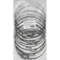 Хомуты СИБРТЕХ, нержавеющая сталь, стандартное болтовое крепление, 110-130мм, 25шт, ширина 9мм 47590