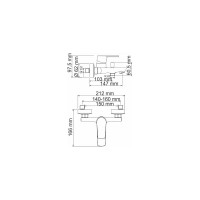 Смеситель для ванны WasserKRAFT Dill с коротким изливом 6101