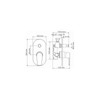 Смеситель для ванны и душа WasserKRAFT Dill 6161