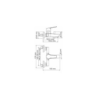 Смеситель для ванны WasserKRAFT Rhin с коротким изливом 4401