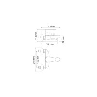Смеситель для ванны WasserKRAFT Leine с коротким изливом 3501