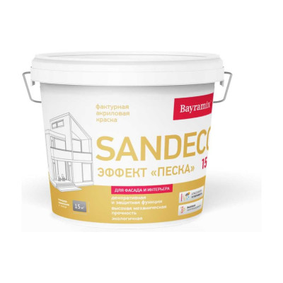 Фактурная краска Bayramix sandeco sd 001, проф.серия, 15 кг BSD001-15