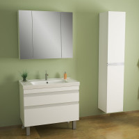 Пенал Dreja eco Grace 35 универсальный, белый лак, 2 дверки 99.0907