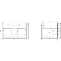 Белая тумба Dreja eco Tiny 60, 99.0902