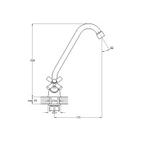 Смеситель для кухни Solone с поворотным изливом, хром KOA4-B722