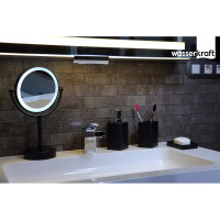 Зеркало с LED-подсветкой двухстороннее, стандартное и с 3-х кратным увеличением WasserKraft K-1005B K-1005BLACK