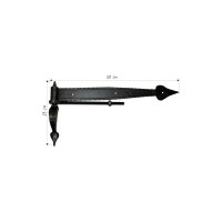 Дверная кованая петля Covali 50 см MS-68