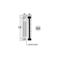 Биметаллический радиатор Global STYLE PLUS 500 12 секции, боковое подключение RG008UNRD1C1K2