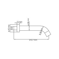 Настенный излив для ванны WasserKraft A149