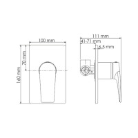 Смеситель для душа WasserKRAFT латунь Aisch 5551
