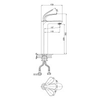 Смеситель для раковины высокий DQ DA1022041