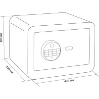 Электронный мебельный сейф Cactus 300x420x350 мм CS-SF-F30 1458536