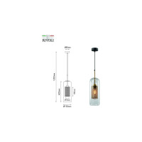 Подвесной потолочный светильник (подвес) Rivoli Britney 4109201 1 Е27, 40 Вт, дизайн Б0057925