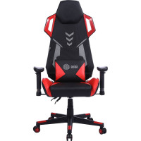 Игровое кресло CACTUS CS-CHR-090BLR черный/красный, экокожа/сетка, крестовина нейлон 1660823