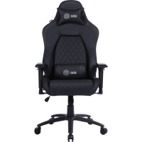 Игровое кресло CACTUS CS-CHR-130 черный, экокожа, с подголовником, крестовина сталь 1660828