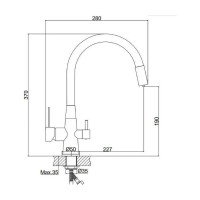 Смеситель Haiba комбинированный силиконовый с гибким изливом, с подкл. фильтра, белый/хром HB76858-8