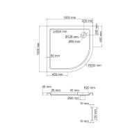 Душевой поддон WasserKraft Изен (Isen) 26T23