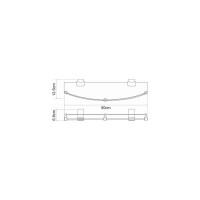 Полка стеклянная с бортиком WasserKRAFT Leine K-5044WHITE